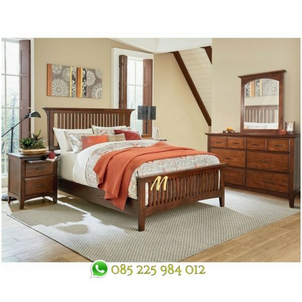 set tempat tidur murah kayu jati