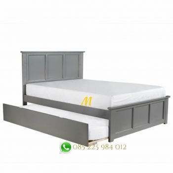 tempat tidur sorong grey