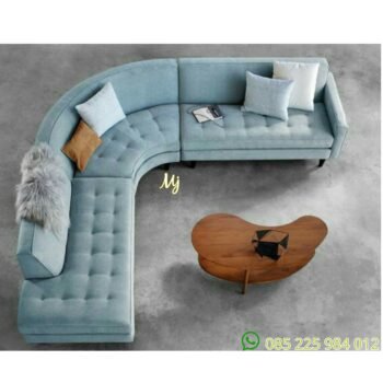sofa sudut lengkung simple